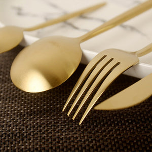 Gold Matte Cutlery Set
