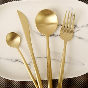 Gold Matte Cutlery Set