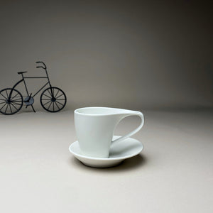 White Minimalist Turkish Coffee Espresso Cup