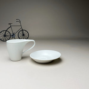 White Minimalist Turkish Coffee Espresso Cup