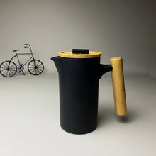 Load image into Gallery viewer, Black Matte Ceramic French Press
