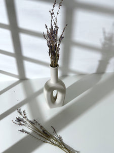 Off-White Oval Ring Vase
