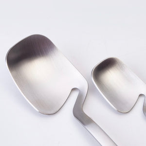 Silver Matte Germanic Cutlery Set
