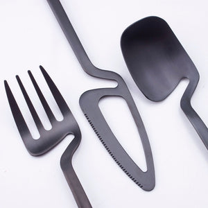 Black Matte Germanic Cutlery Set