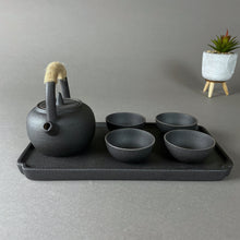 Load image into Gallery viewer, Mini Black Ancient Japanese Tea Pot and Cups
