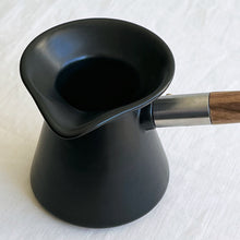 Load image into Gallery viewer, Black Matte Ceramic Kanaka with Wooden Handle
