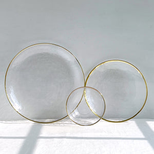 The Crystal Plates Set of Three with Bowl