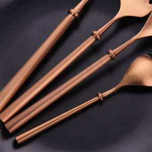 Portuguese Rose Gold Matte Cutlery Set