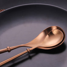 Load image into Gallery viewer, Portuguese Rose Gold Matte Cutlery Set
