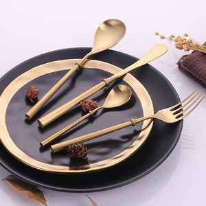 Portuguese Gold Matte Cutlery Set