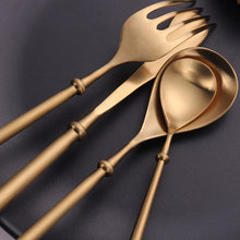 Load image into Gallery viewer, Portuguese Gold Matte Cutlery Set
