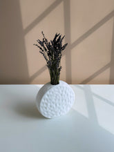 Load image into Gallery viewer, White Round Textured Vase
