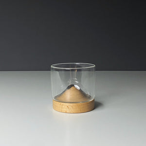 Espresso Glass with Light Wooden Stand