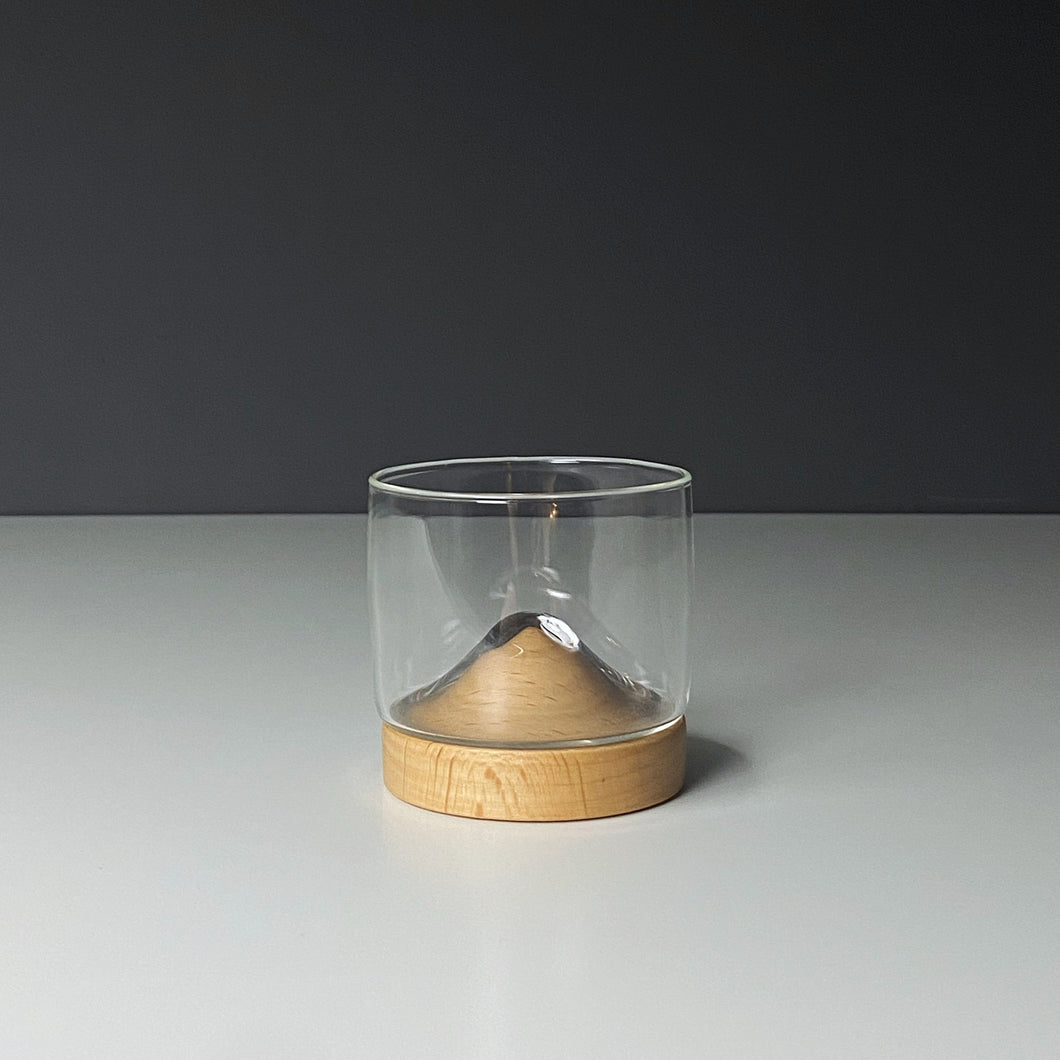Espresso Glass with Light Wooden Stand