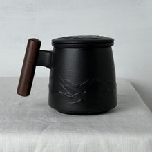 Load image into Gallery viewer, The Japanese Inflated Black Mug with Infuser
