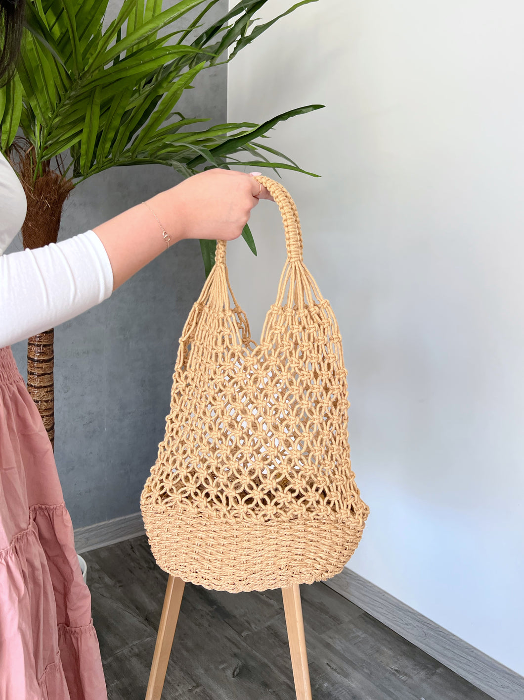 Handmade Straw and Rope Bag
