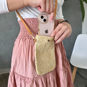 Handmade Straw Mobile Pouch
