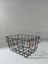 Load image into Gallery viewer, Black Metal Basket with Rose Gold Handles
