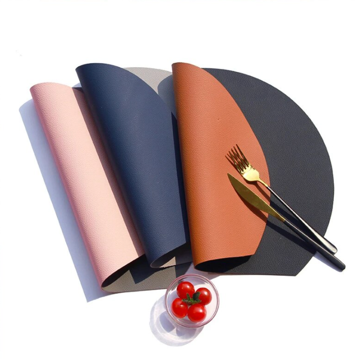 Double Colored Leather Placemat