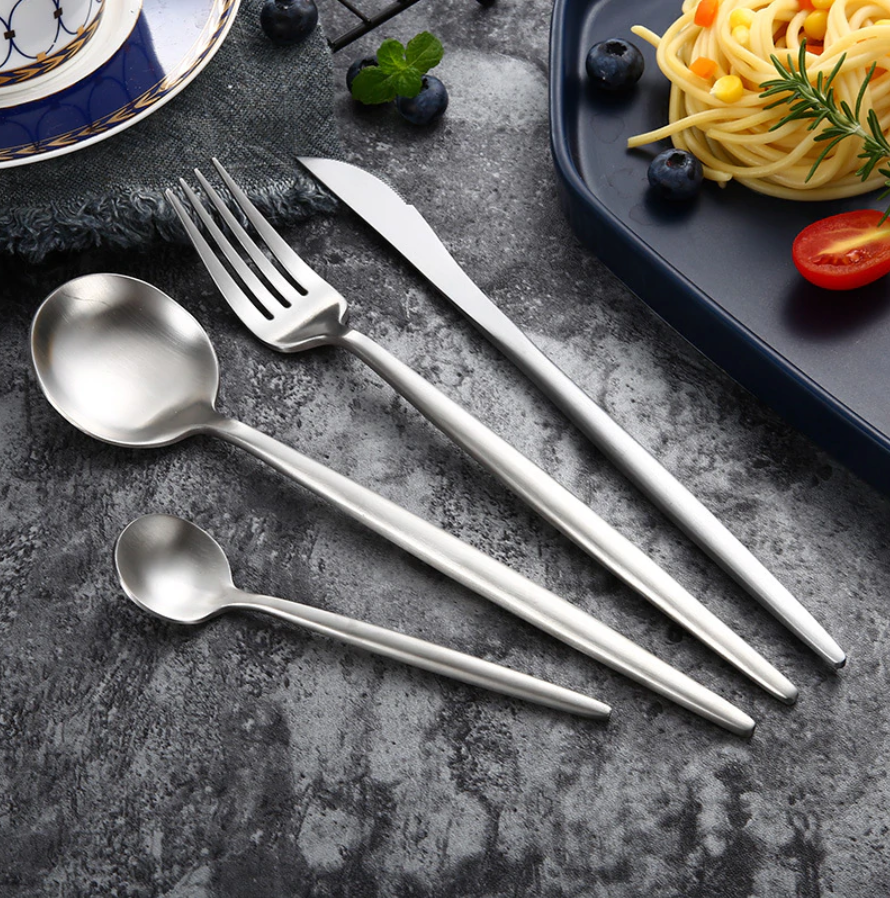 Silver Matte Cutlery Set