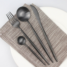 Load image into Gallery viewer, Black Matte Cutlery Set
