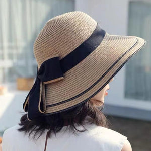 Korean Style Flat Brown Beach Hat