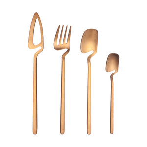 Gold Matte Germanic Cutlery Set