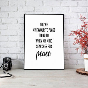 "You're My Favourite Place" 30x40CM With Black Frame