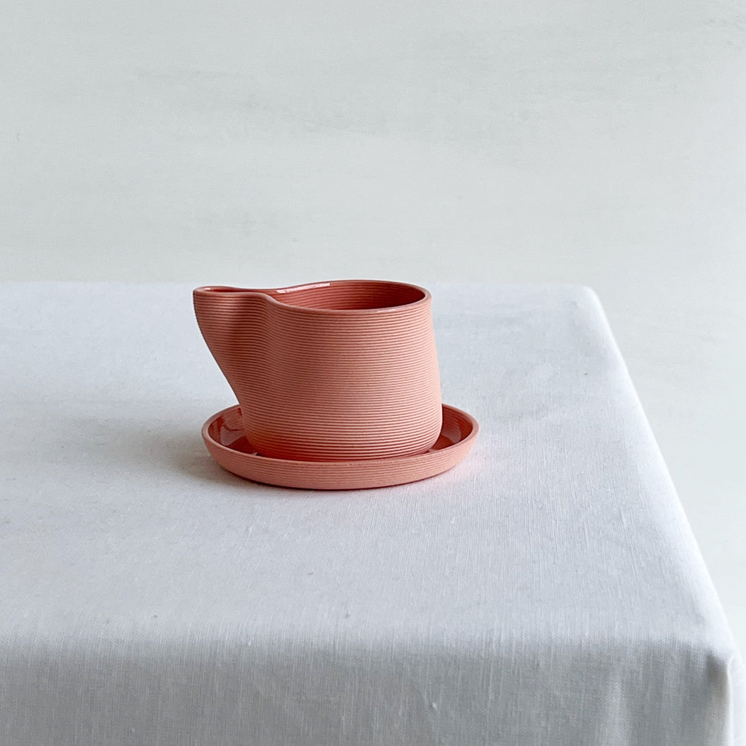 The Creamy Pink Infinity Shaped Espresso Turkish Coffee Cup