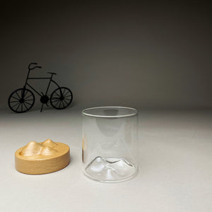 Glass with Light Wooden Stand