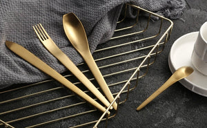 Japanese Style Gold Matte Cutlery Set