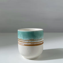 Load image into Gallery viewer, Light Blue &amp; White Japanese Style Coffee/Tea Cup
