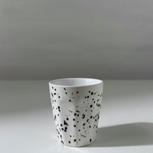 Load image into Gallery viewer, White &amp; Black Dotted Charming Espresso Cup
