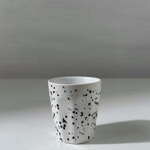 White & Black Dotted Charming Espresso Cup
