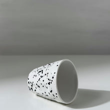 Load image into Gallery viewer, White &amp; Black Dotted Charming Espresso Cup
